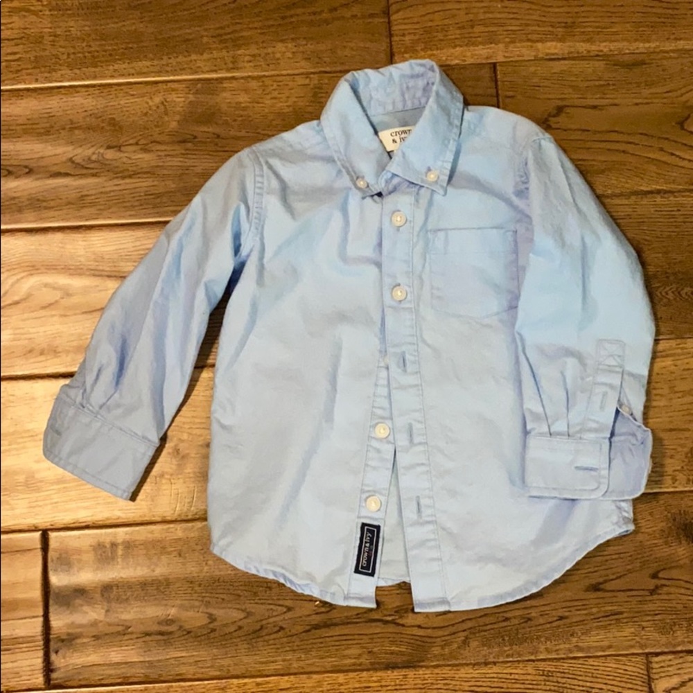 Toddler boy blue Oxford button down shirt size 2T